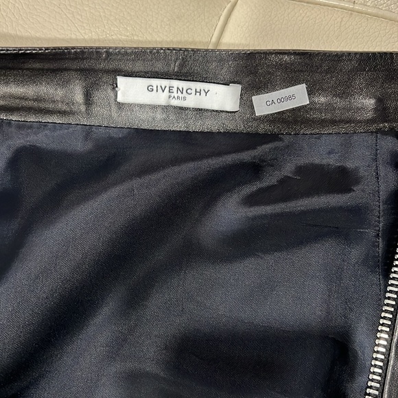 Givenchy Black Leather Midi Skirt - Size 4- Luxury Designer - Picture 11 of 12